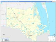 Brownsville-Harlingen Metro Area Wall Map Basic Style 2022